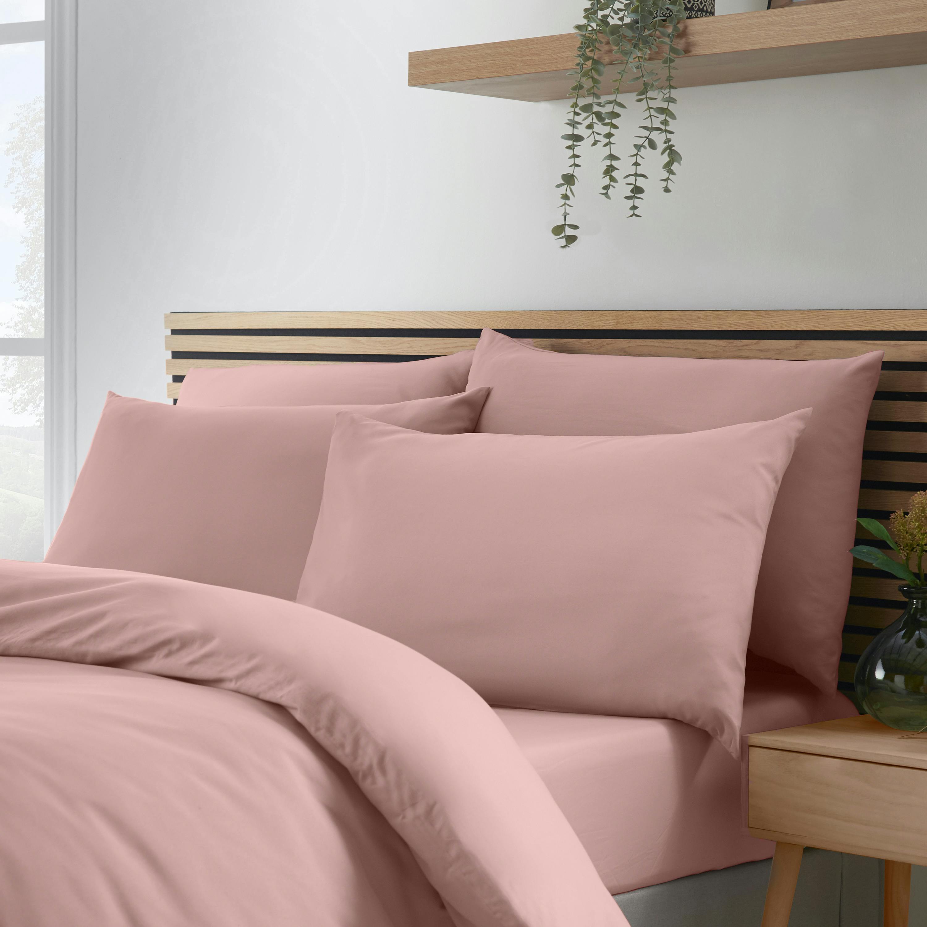Catherine Lansfield Pink So Soft Non-Iron Standard Pack Of 4 Pillowcases Blush - Blush - Standard