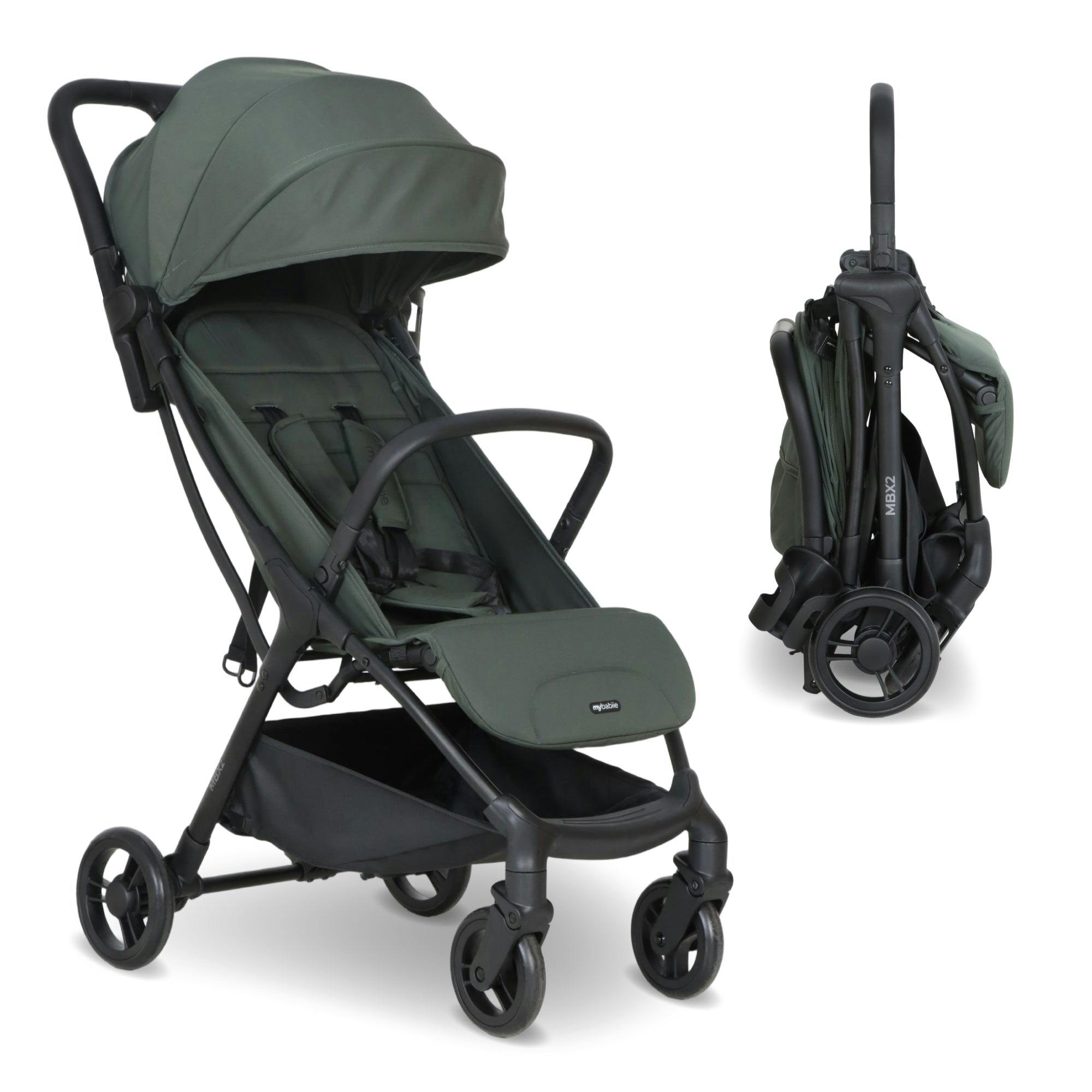 My Babiie Green Mbx2 Compact Stroller - Forest