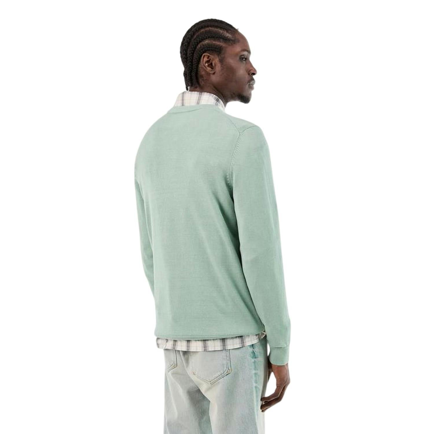 Hugo Boss Men's Light/Green Cassius C Jumper - Xl - 100% Cotton