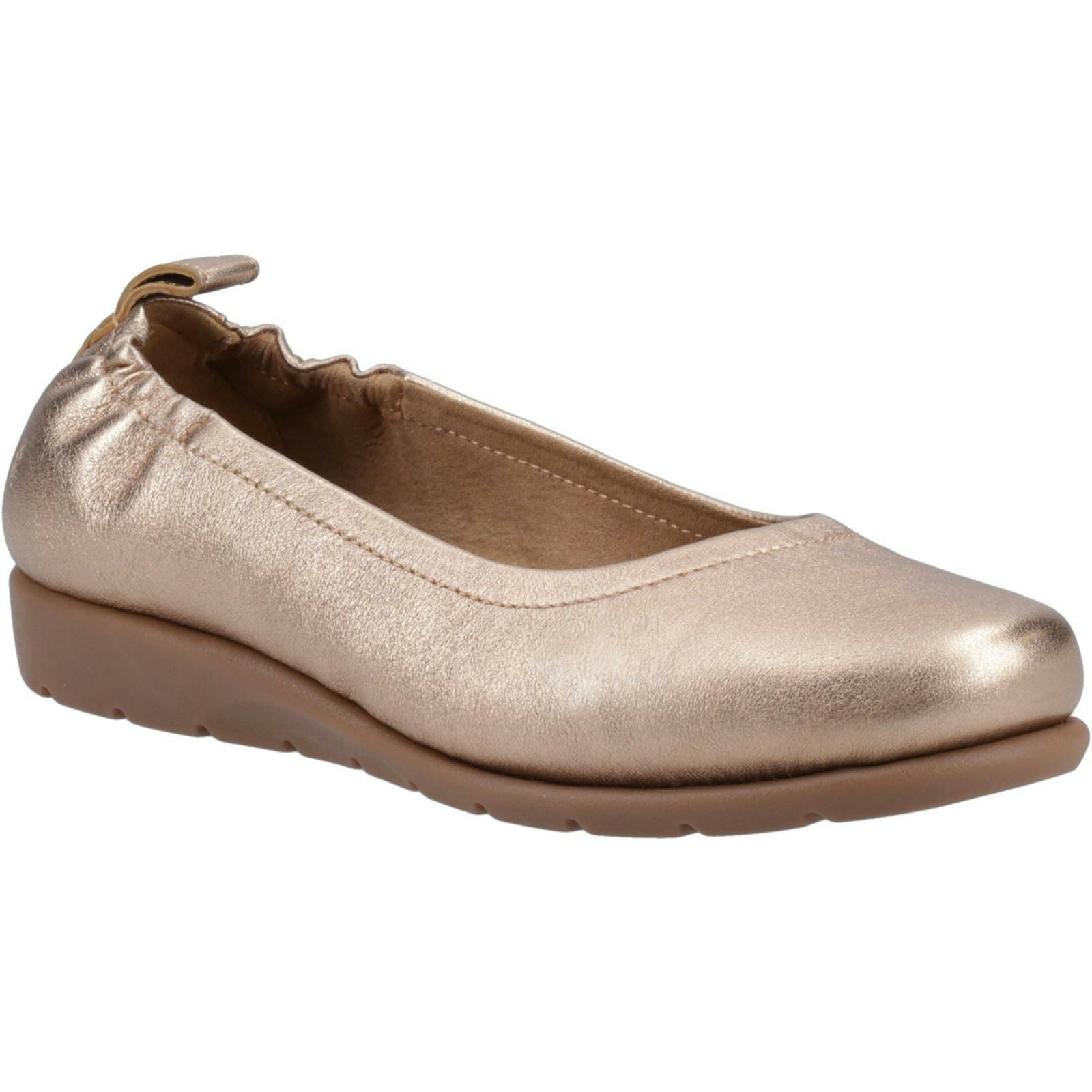 Hush Puppies Women's Gold Skylar Leather Flats - Size 8