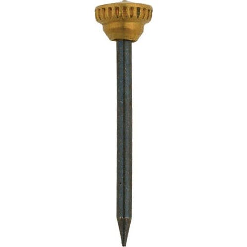 Rackhams Grey Brass Headed Picture Pins - Brass/ - Brass/ - One Size