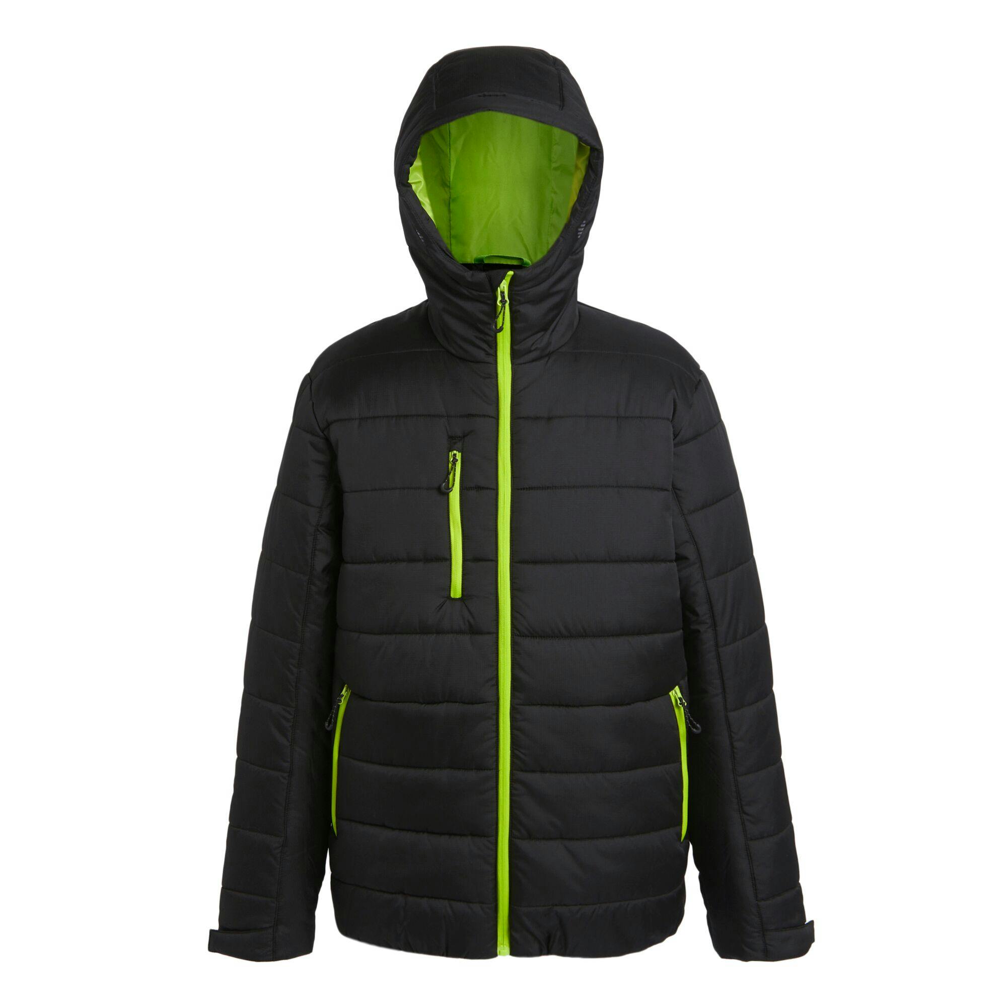 Regatta Men's Black/Green Professional Thermal Padded Jacket - /Lime - M - /Lime - 100% Polyester