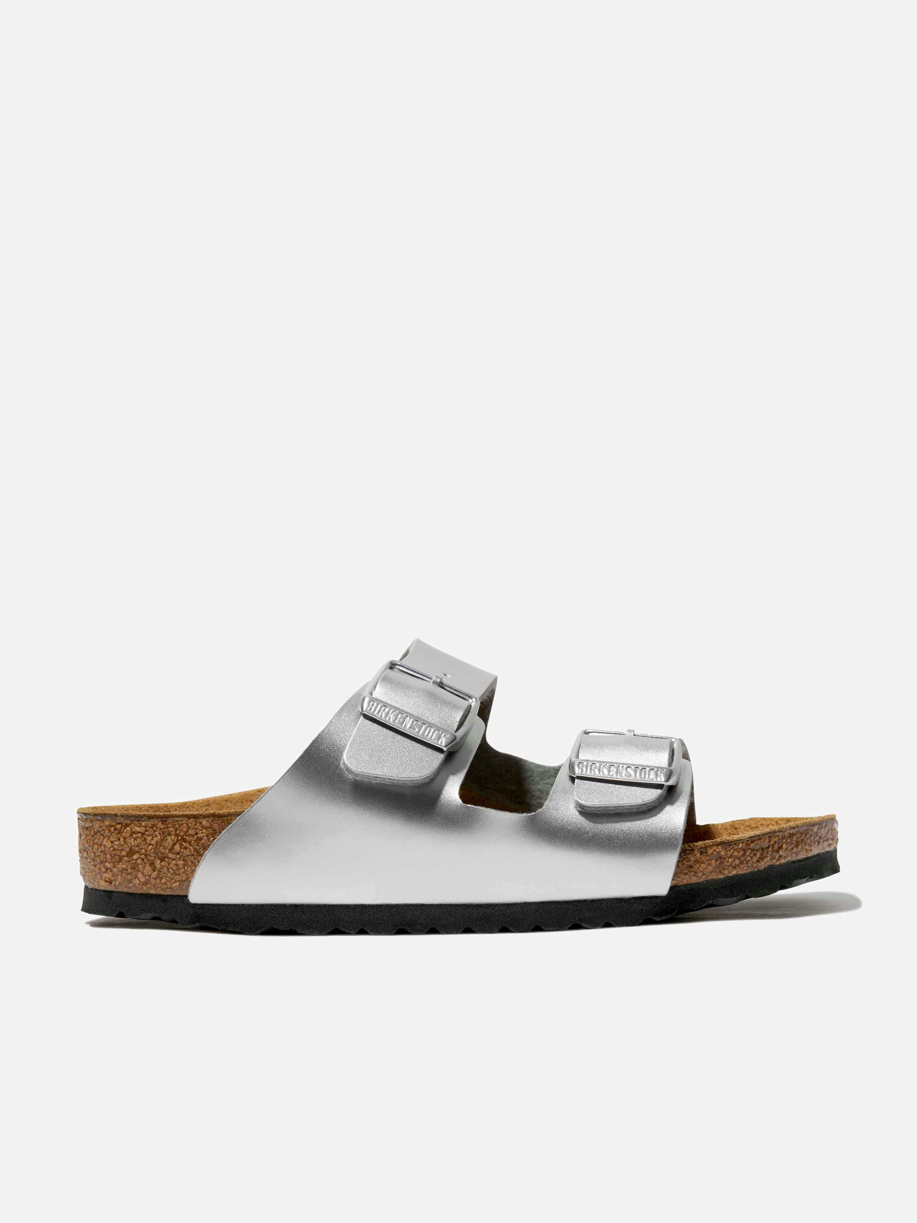 Birkenstock Girls Silver Arizona Metallic Sandals In - Eu 29 Uk 11