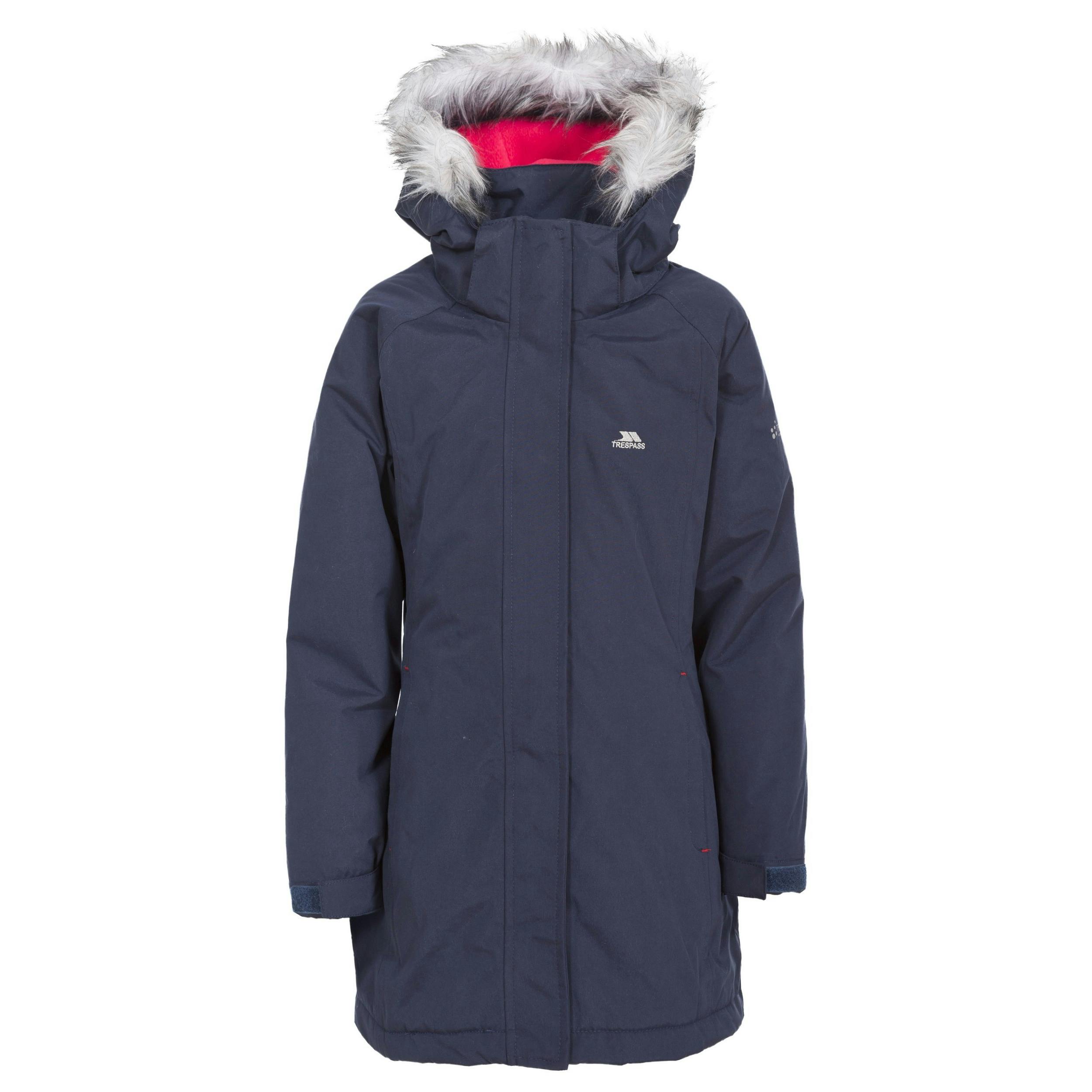 Trespass Childrens Girls Fame Waterproof Parka Jacket - Navy - Size 3-4Y - Image 2
