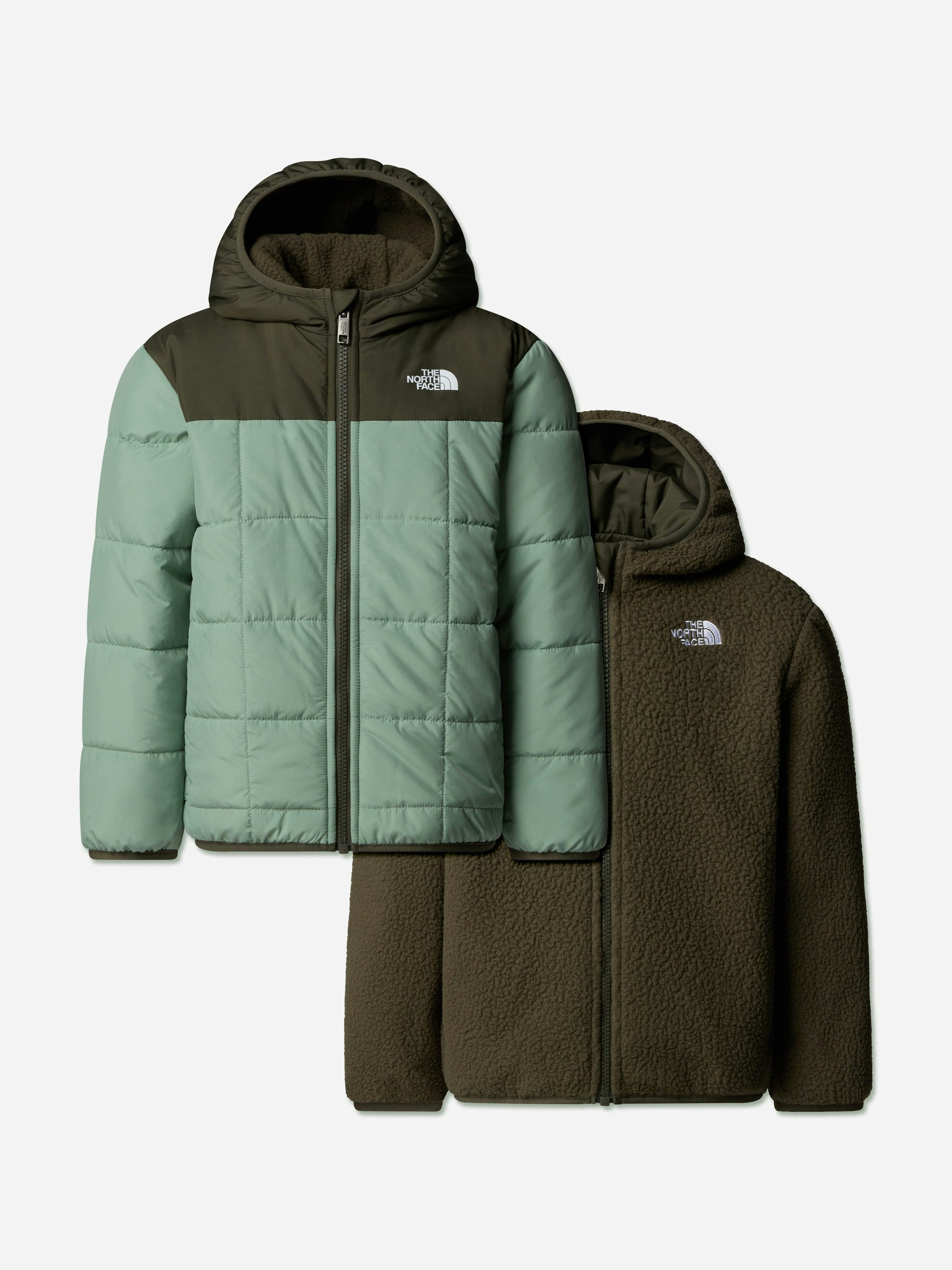 The North Face Green Kids Reversible Shasta Hooded Jacket In - 7 Yrs