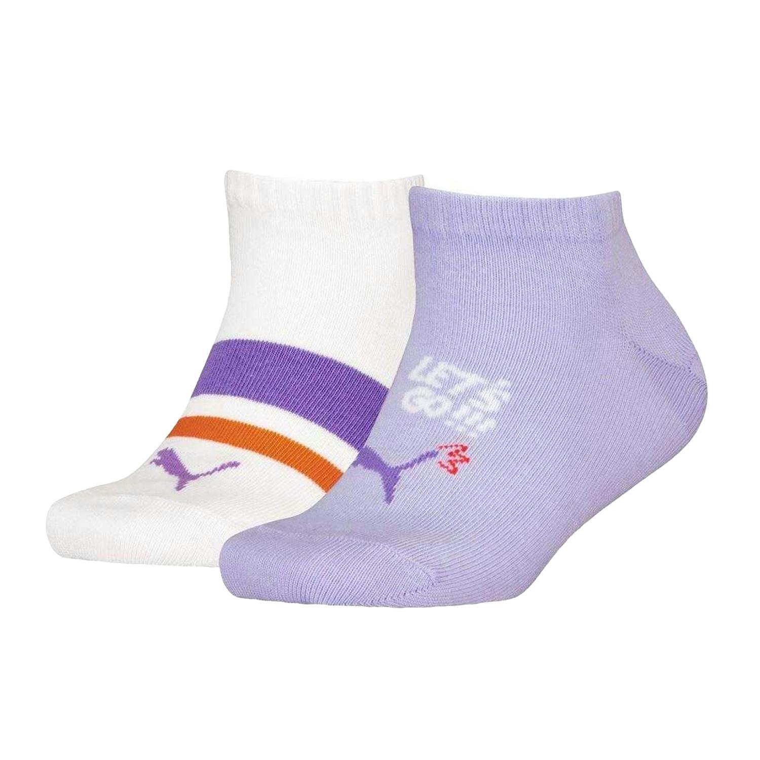 Puma White Kids Trainer Socks (Pack Of 2) - 6 Uk Child-8 Uk Child - 100% Mixed