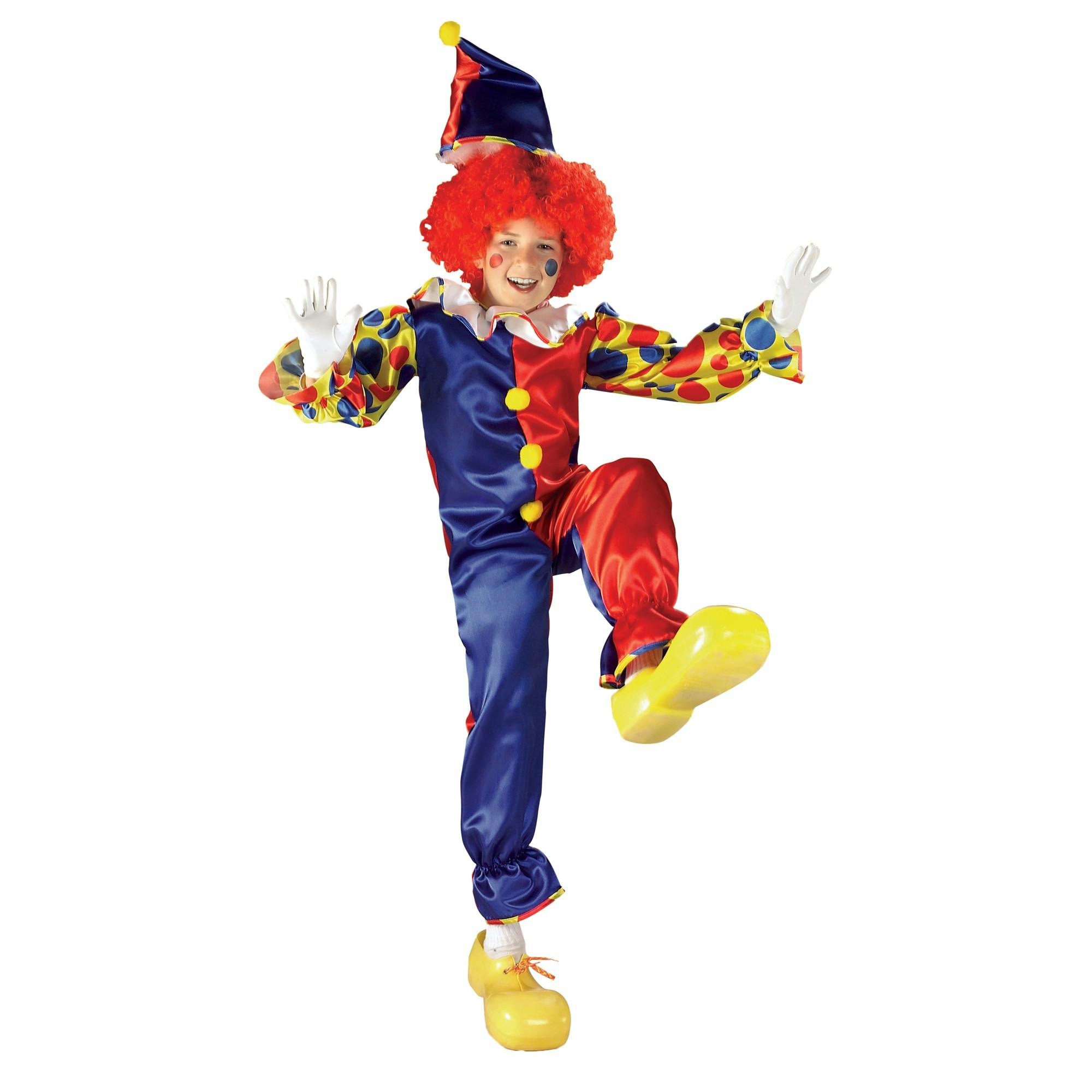 Bristol Novelty Red/Blue Kids Clown Costume - S