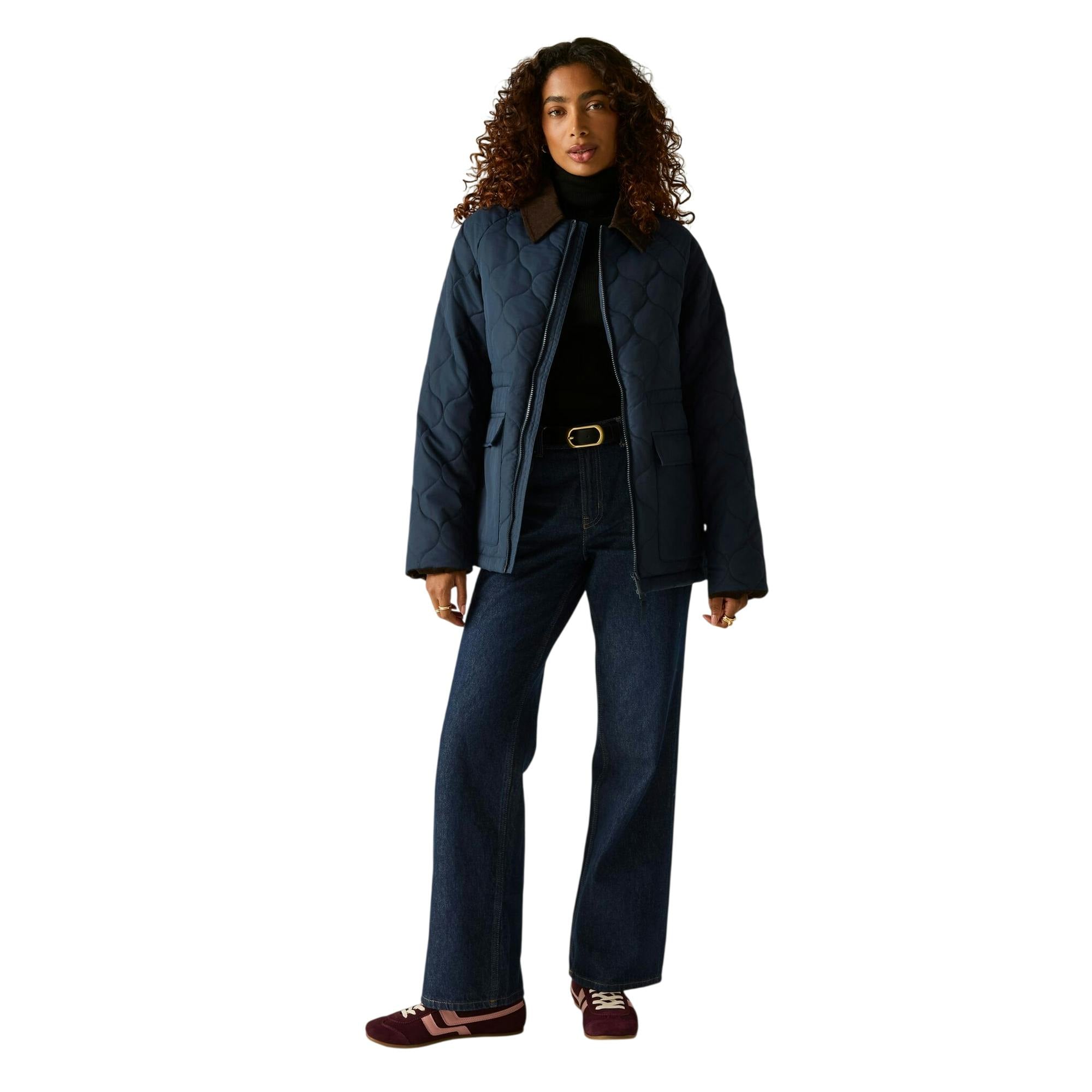 Regatta Women's Amira Quilted Padded Jacket - Navy - 14 Uk - Navy - 63% Polyester/37% Recycled Polyester
