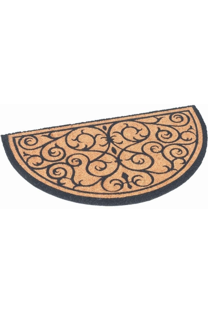 Rackhams Coir Natural Half Moon Mat 45X75 Cm