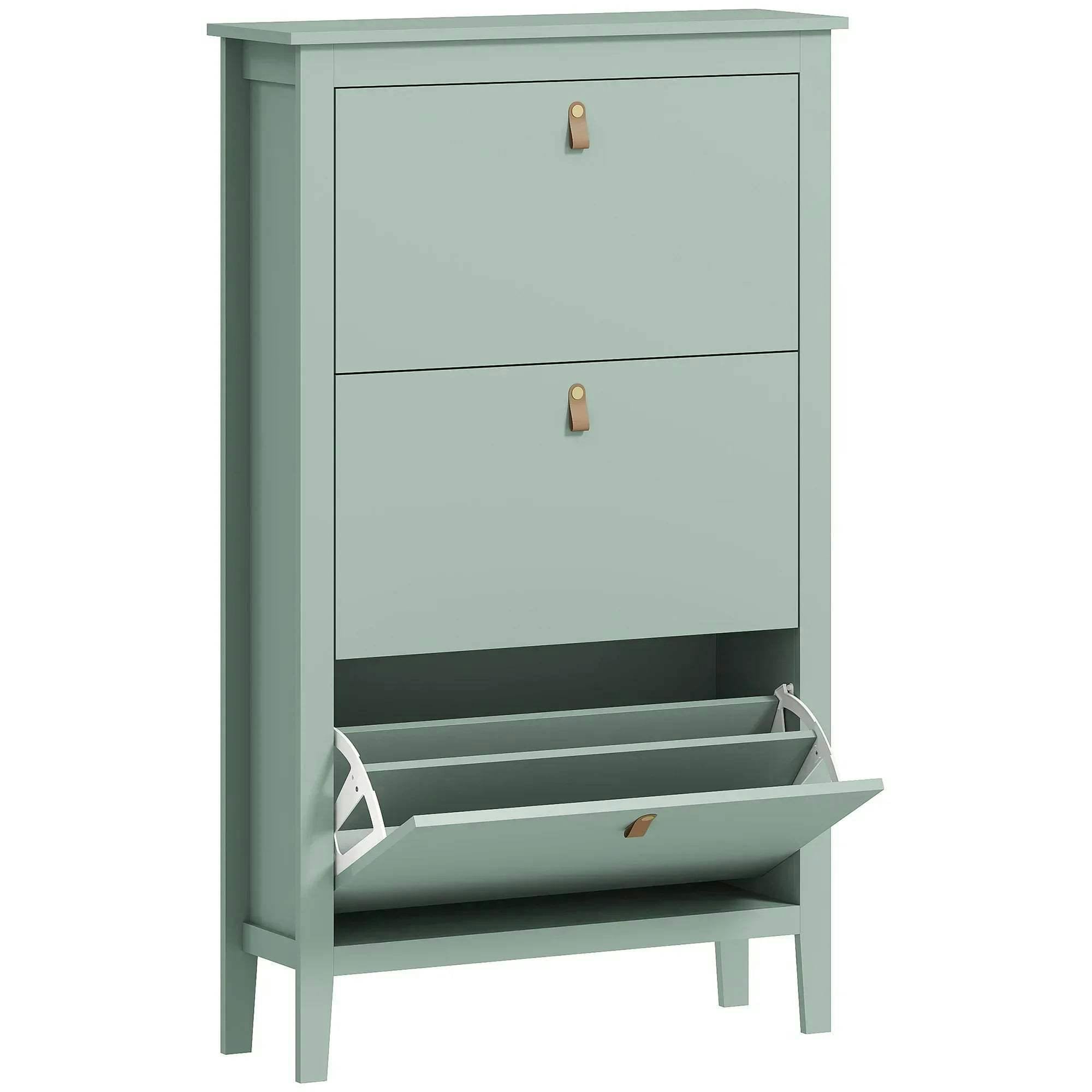 Bobobiy Men's Green Modern Three-Drawer Shoe Cabinet - Image 7