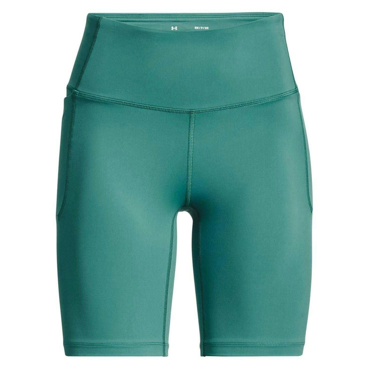 Under Armour Women's Green / Meridian Biker Shorts - 8 Uk S - 100% Mixed