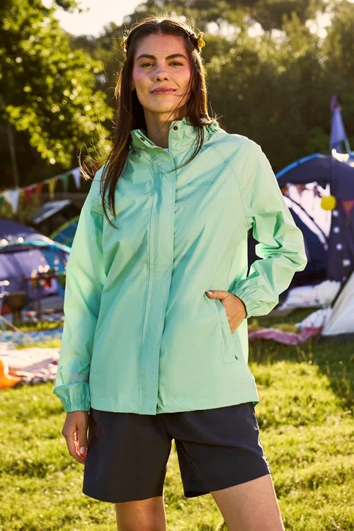 Mountain Warehouse Women's Pakka Ii Waterproof Jacket - Mint - Mint - Size 14 Uk