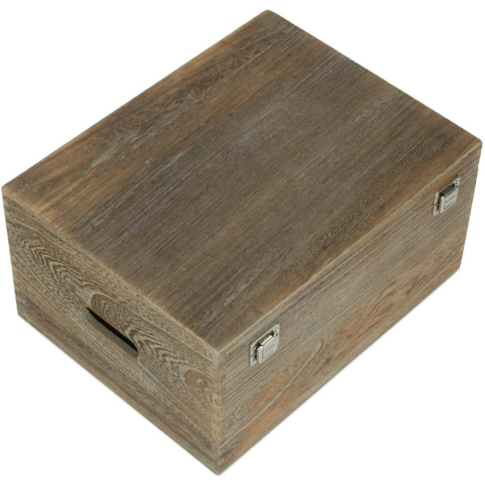 Rackhams Red 40Cm Oak Effect Wooden Display Box - Large