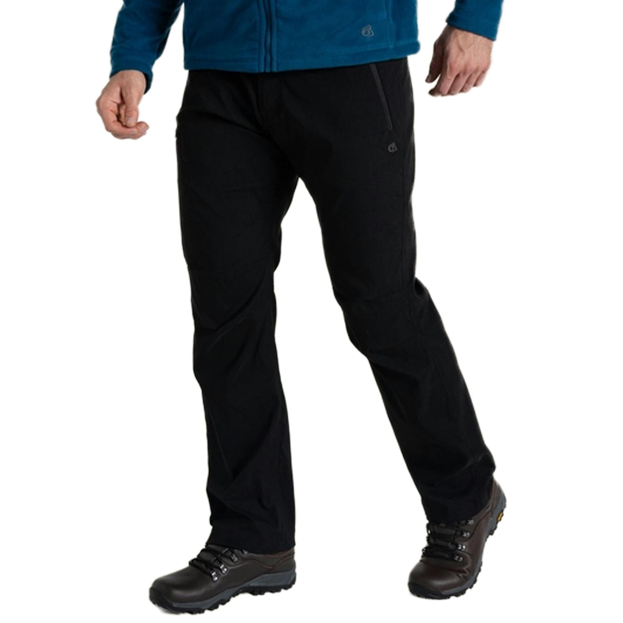 Craghoppers Men's Black Expert Kiwi Pro Stretch Hiking Trousers - 30S - 96% Recycled Polyamide/4% Elastane