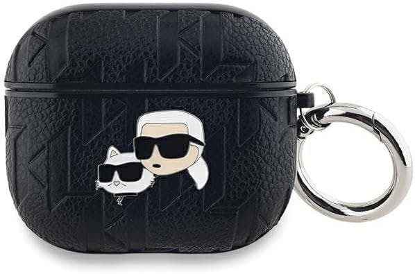 Karl Lagerfeld Black Monogram Karl & Choupette Head Case For Airpods 3 - Kla3pgkcpk