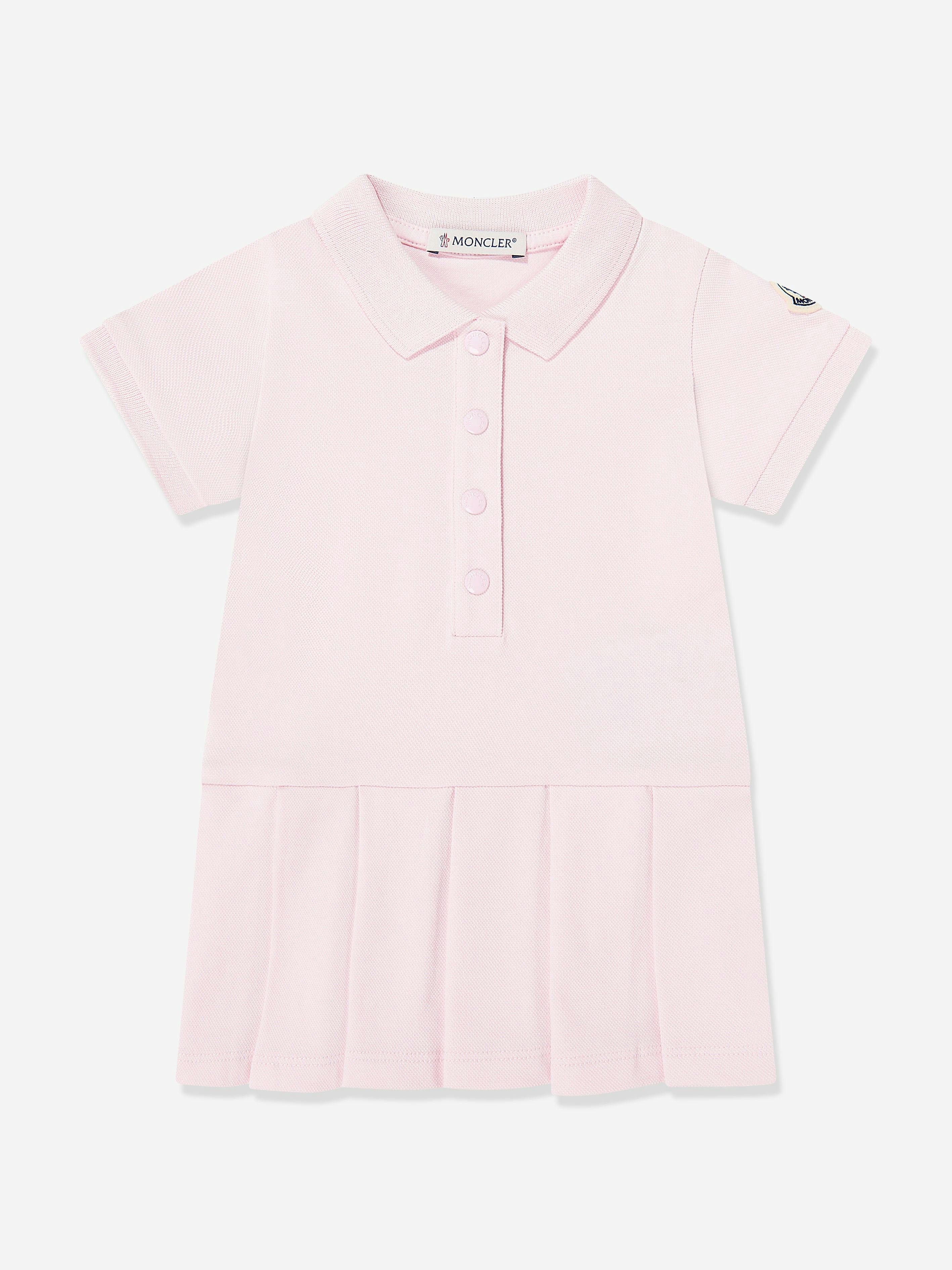 Moncler Enfant Women's Pink Baby Girls Cotton Polo Dress In - 3 Yrs
