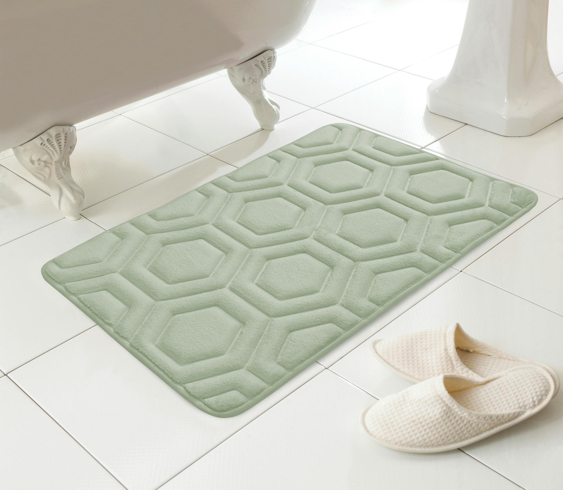 Country Club Geo Design Sage Bath Mat - Sage