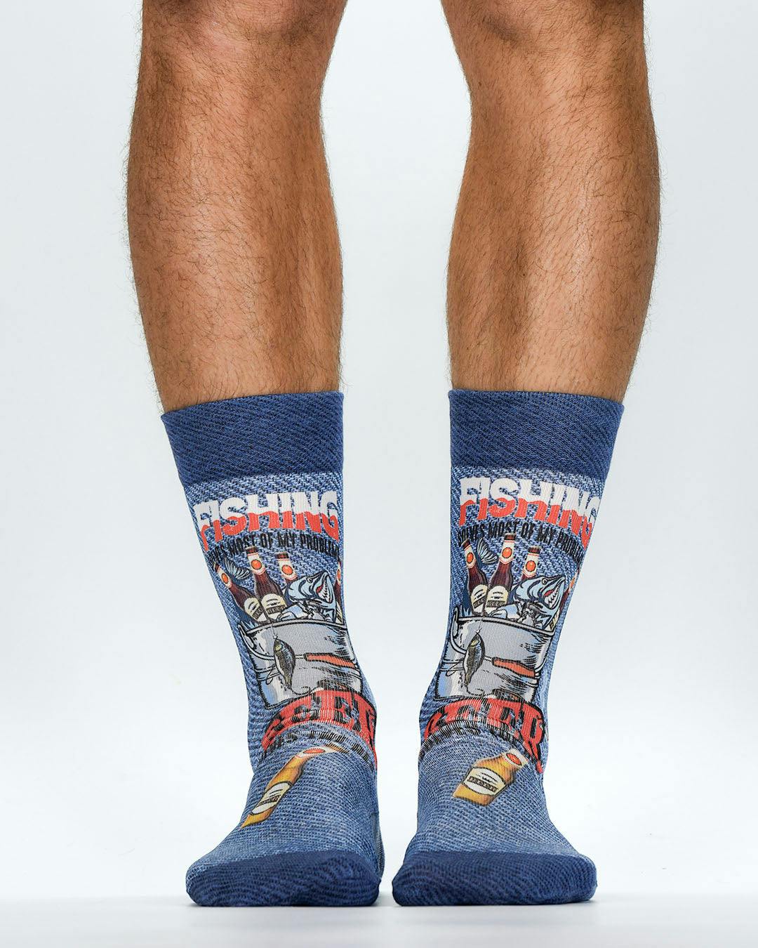 Jemsox Green Fishing Beer 1 | Design Socks | Fun, Colourful & Comfortable Socks