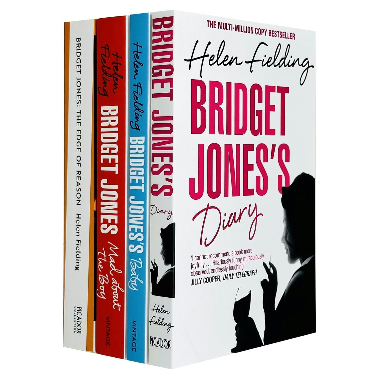 Various Publishers Boys Bridget Jones Series By Helen Fielding Complete Collection Set (Bridget Jones's Diary, The Edge Of Reason, Mad About The & Bridget Jones's Baby)