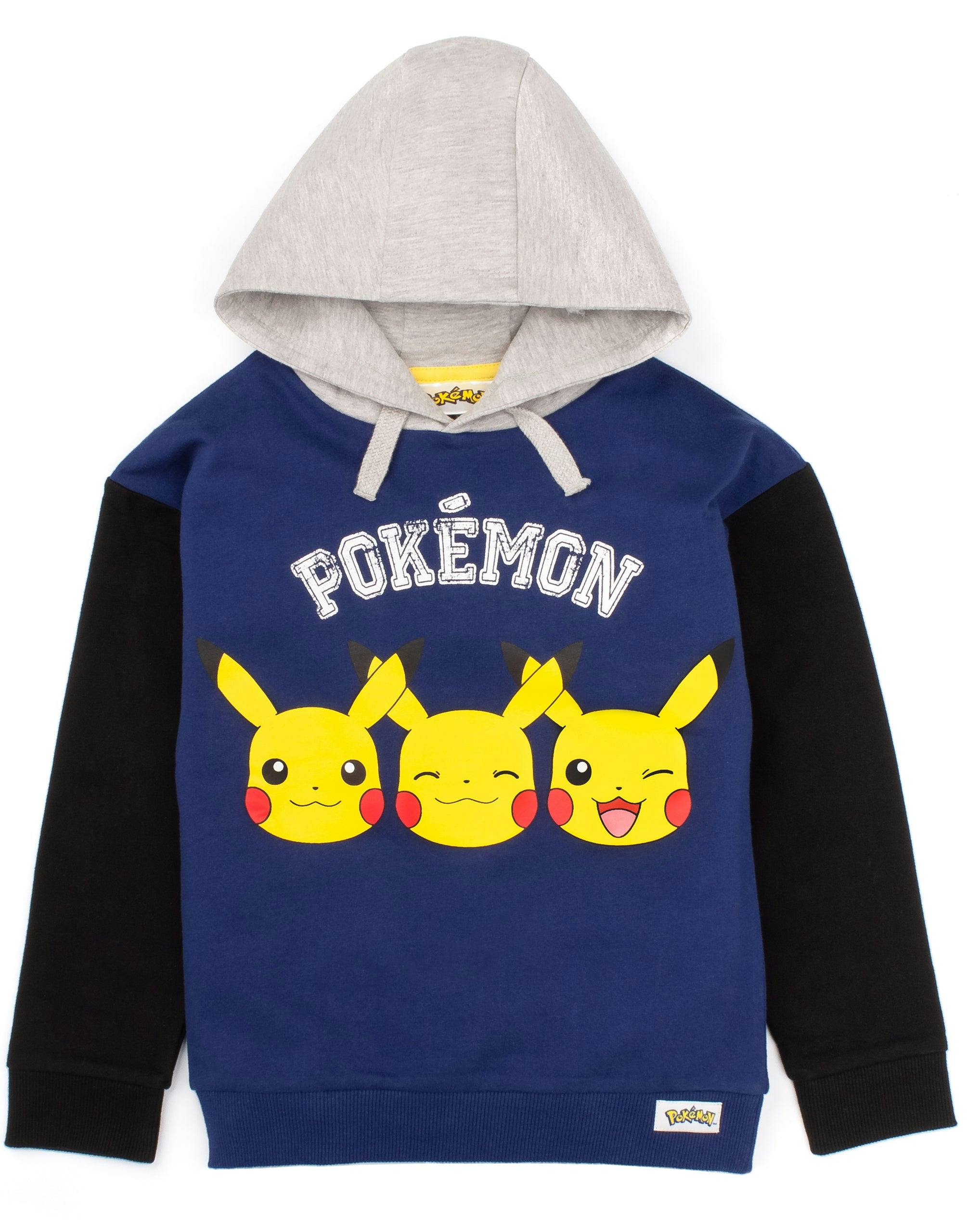 Vanilla Underground Boys Blue Pokemon Pikachu Placement Print Hoodie - 13-14 Years