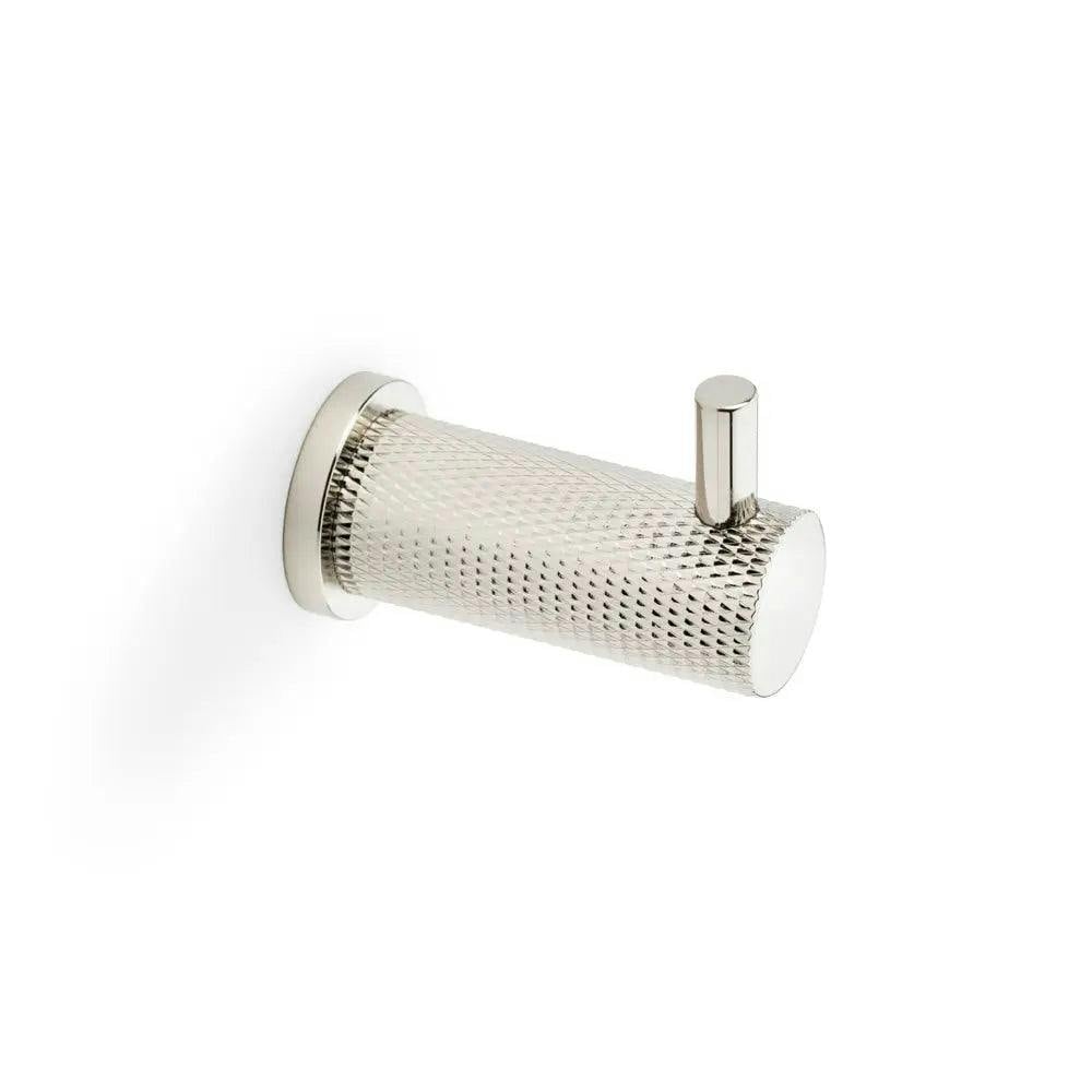Oakcrafts Alexander & Wilks Brunel Knurled Coat Hook - Polished Nickel - Image 2