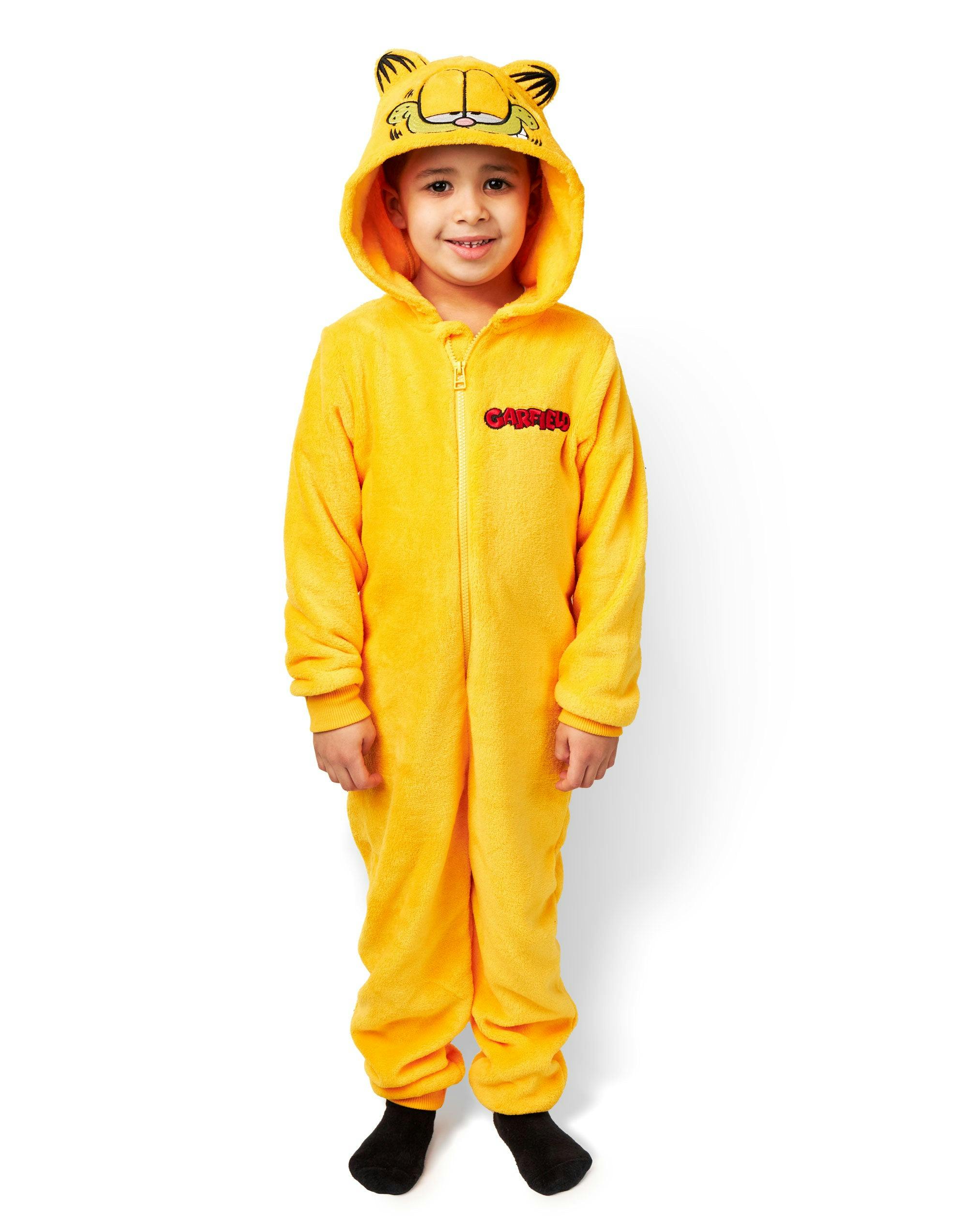 Vanilla Underground Unisex Orange Garfield Kids Multicoloured Onesie - 3-4 Years