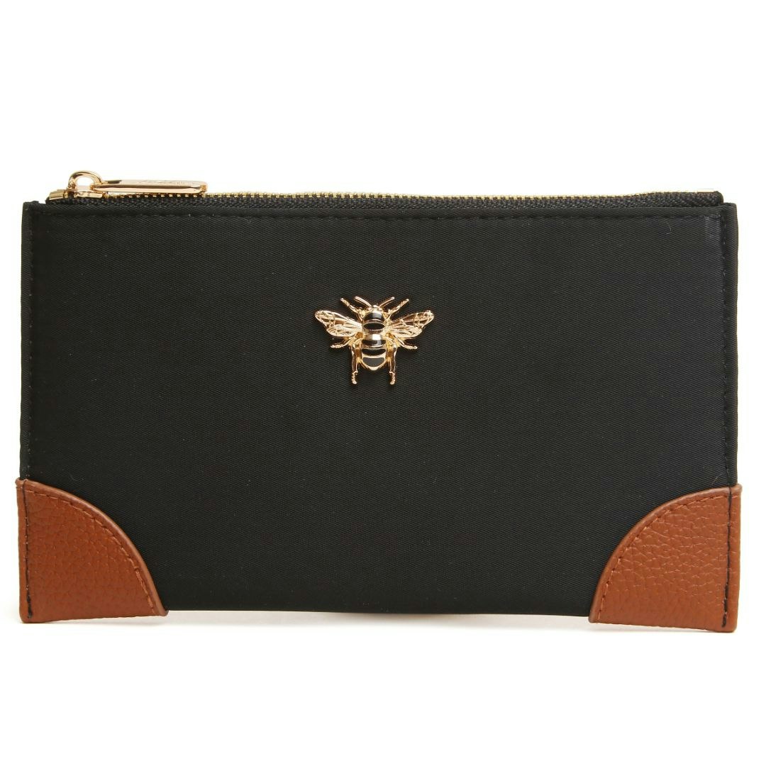 Alice Wheeler Women's Gold/Black Brompton Purse With Bee Emblem