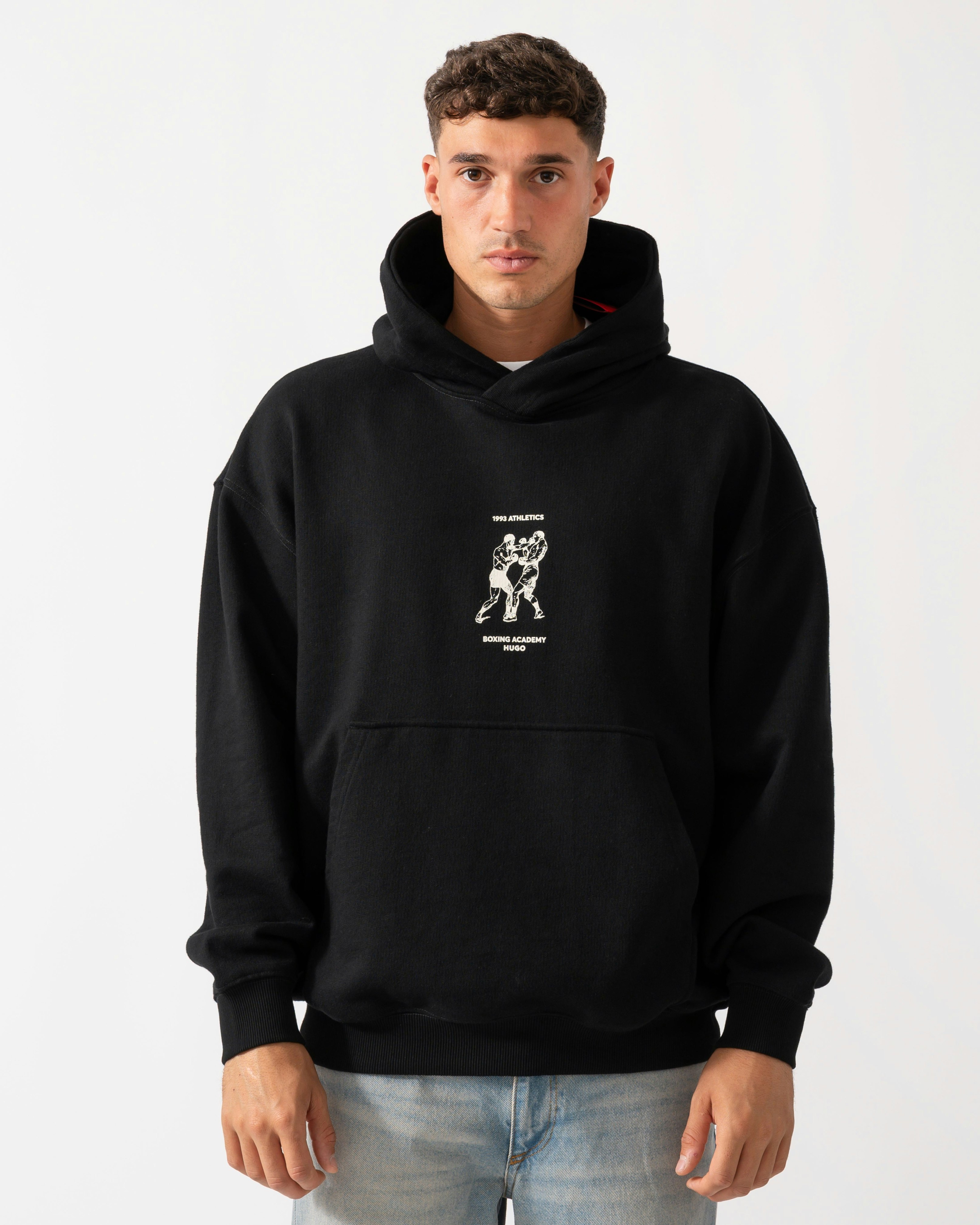 Hugo Men's Black Duwrestie Pullover Hoodie - 001 - 001 - Xl