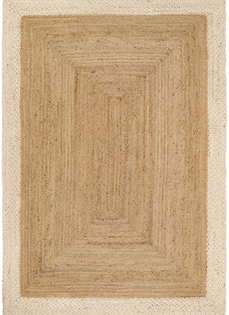 Phoenox Textiles Ltd White Natural Jute Rug With Border - 230 X 160 Cm - Origins - Image 6