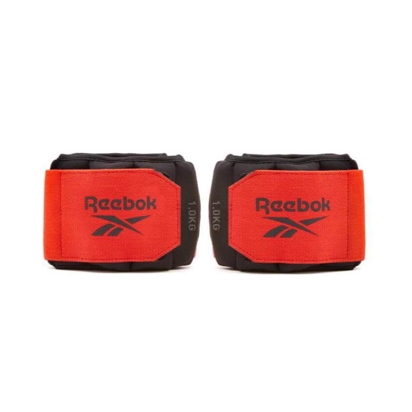 Reebok Black/Red Flexlock Ankle Weights 1Kg
