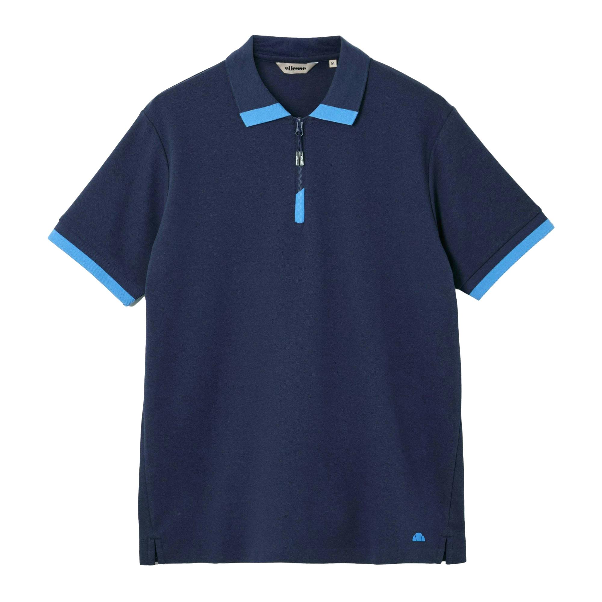 Ellesse Men's Kelvias Polo Shirt - Navy - Navy - S - 50% Cotton/48% Polyester/2% Elastane