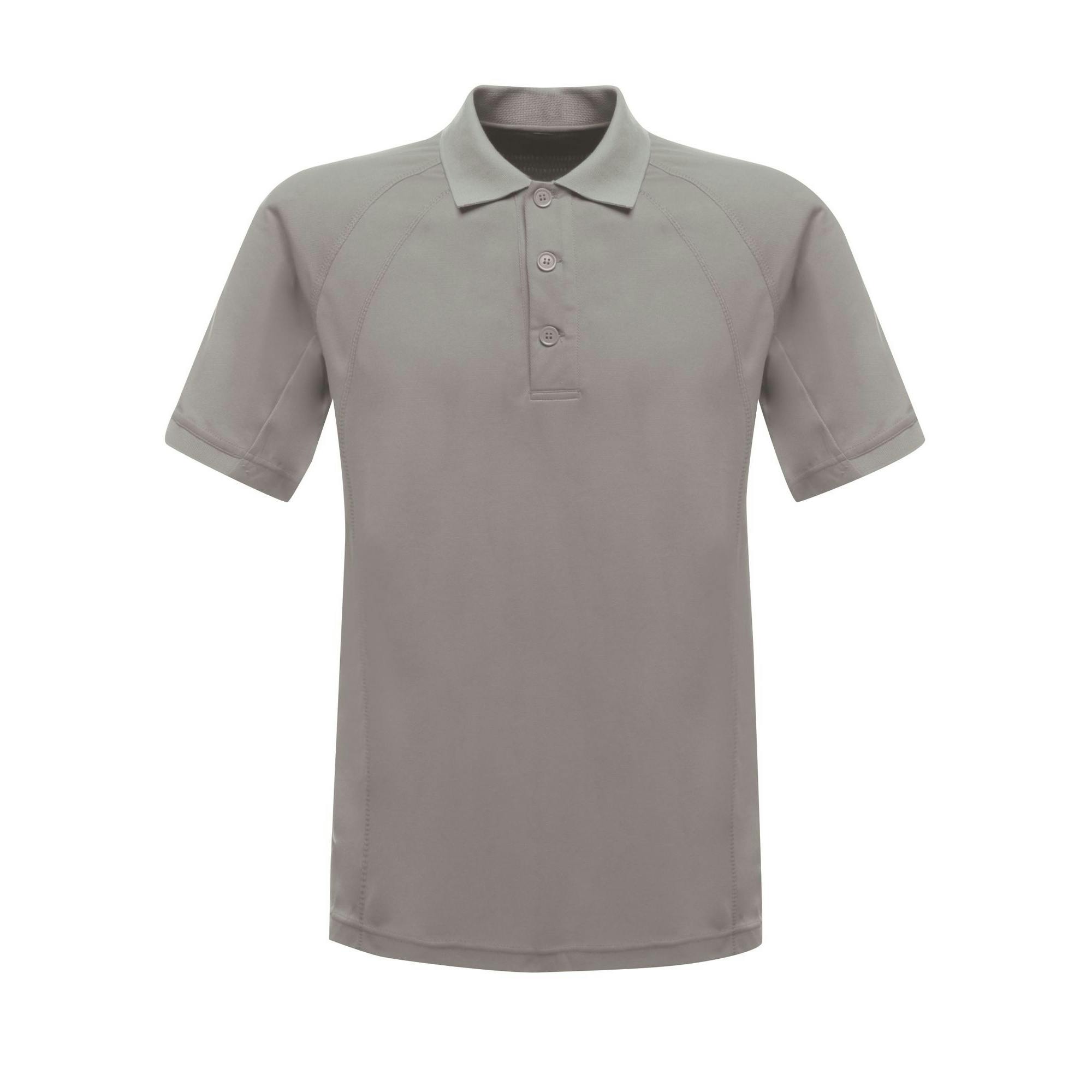 Regatta Men's Silver/Grey Professional Coolweave Short Sleeve Polo Shirt - M - 100% Polyester