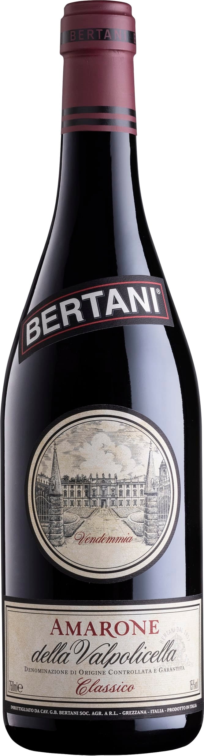 Various Wine Black/Red Bertani Amarone Classico Docg 2015 75Cl - Pack Of 6
