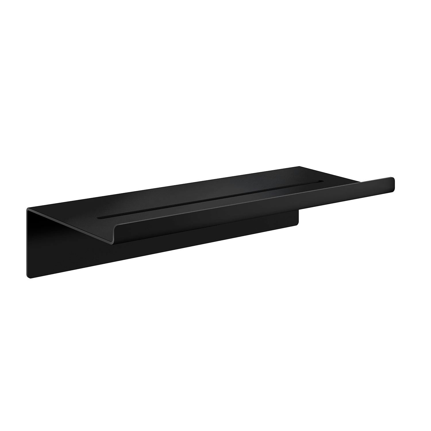 Rackhams Black Matt Self Adhesive Shower Shelf (250 X 105Mm)