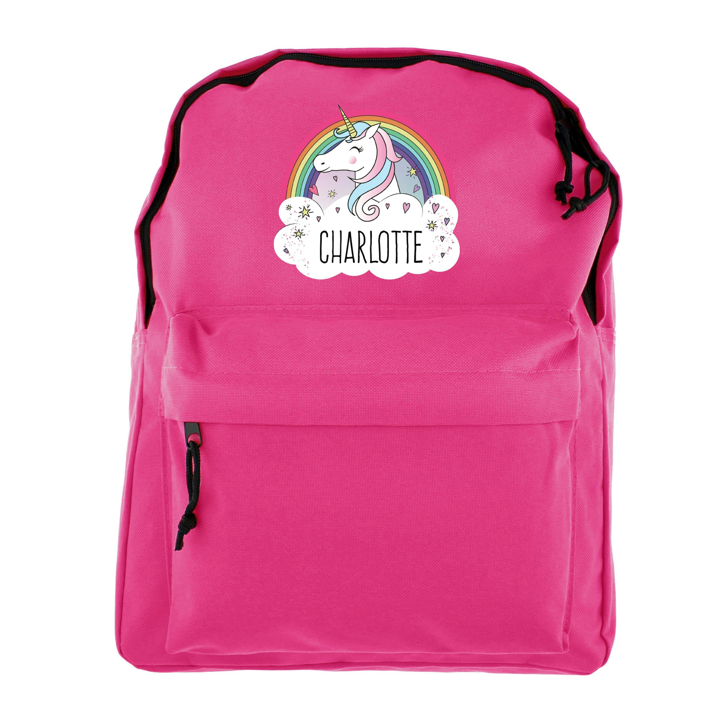 Personalised Memento Company Pink Personalised Unicorn Backpack