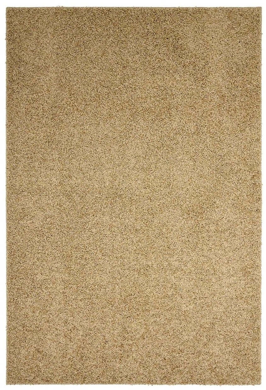 The Rugs Beige Fiji Latte Washable Solid Shaggy Rug - 100X150 Cm