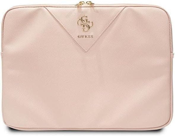 Guess Pink Triangle 4G Laptop Sleeve For 14" Macbook - Gucs14zpgstegp
