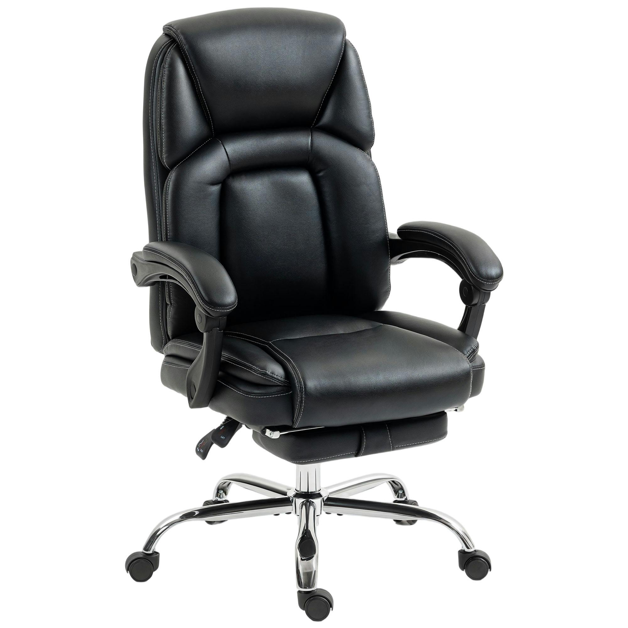 Rackhams Black Office Chair, Computer Desk Chair With Spring Cushion,