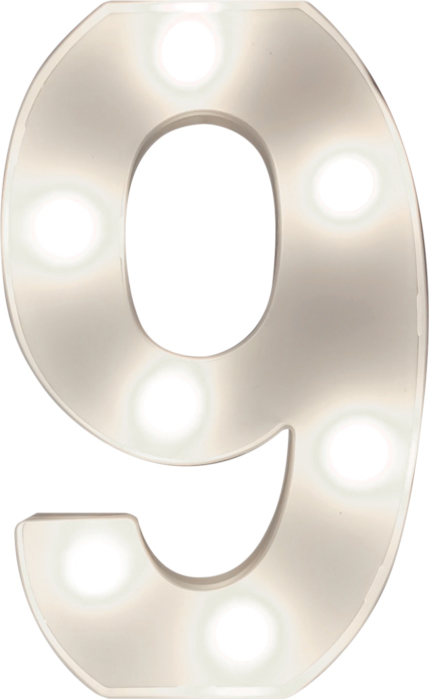 St Helens Light Battery Operated 3D Led Number 9