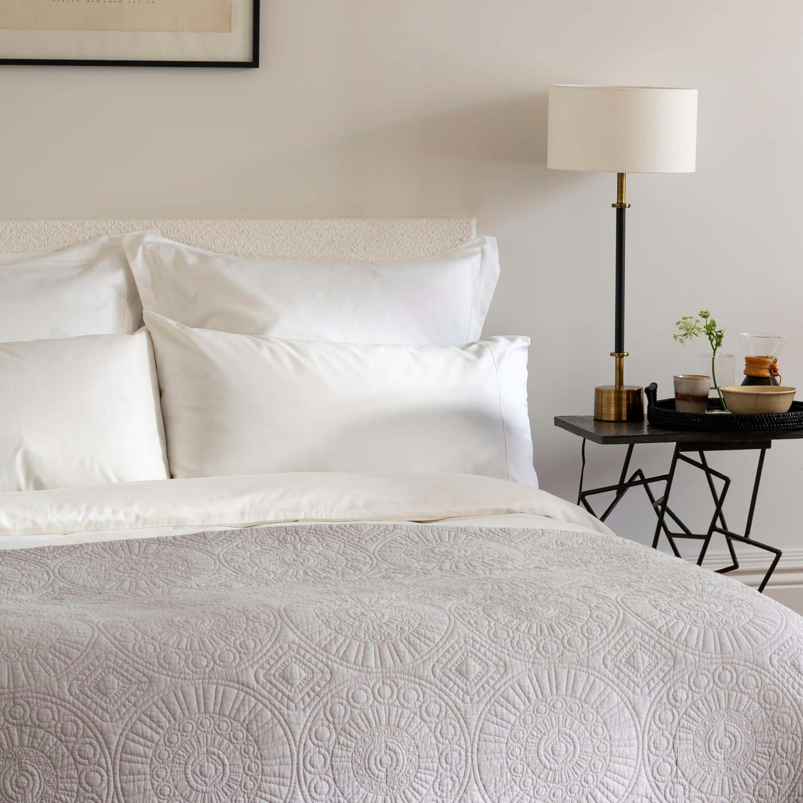 Soak&Sleep White 400 Thread Count Egyptian Cotton Duvet Cover - Double