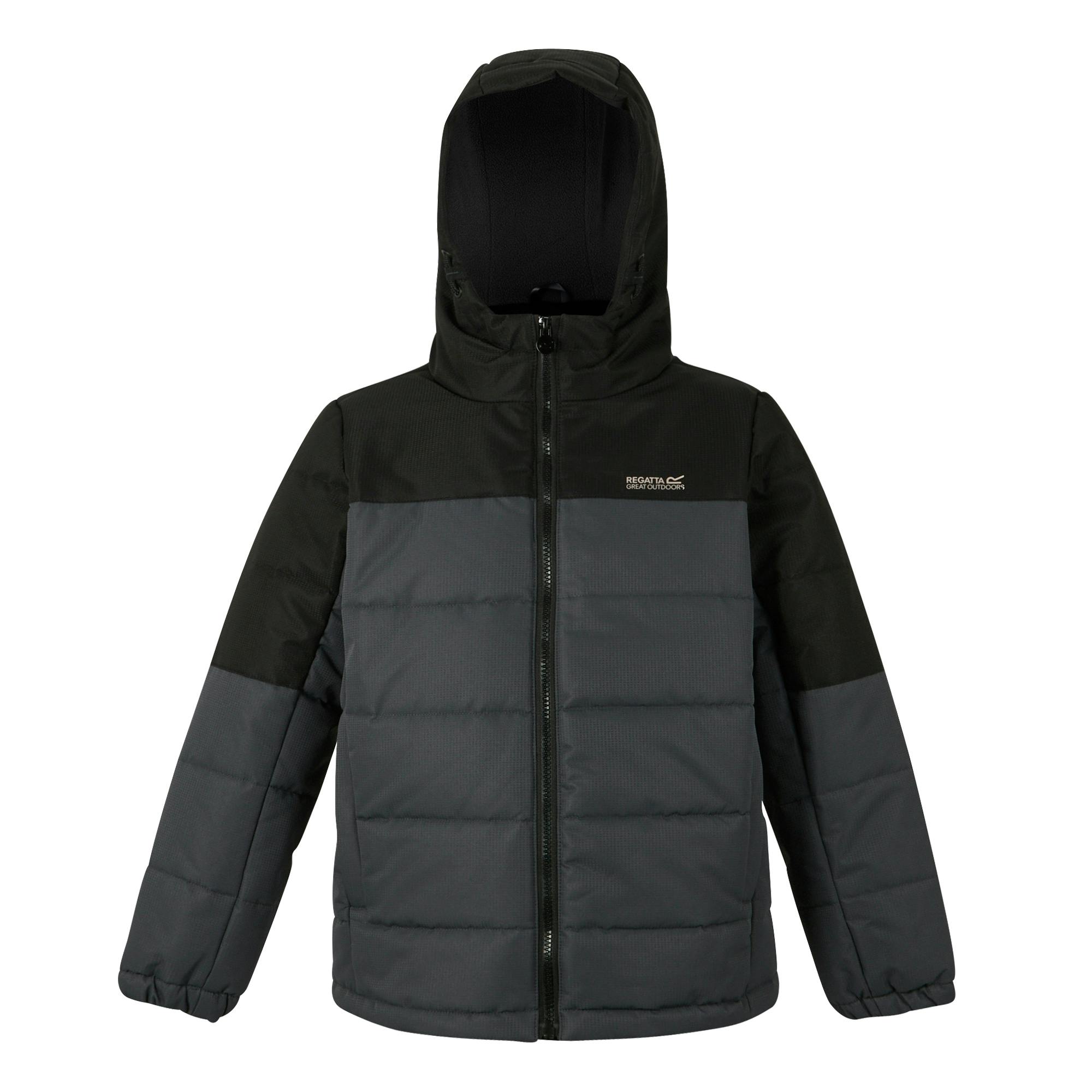 Regatta Black/Grey Kids Lofthouse Insulated Jacket - /Seal - 9-10 Years - /Seal - 100% Polyester