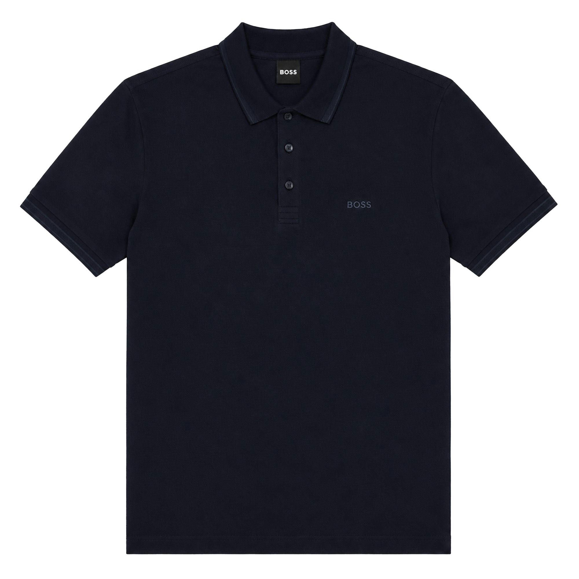 Boss Green Paddy Piqué Polo Shirt Navy - M