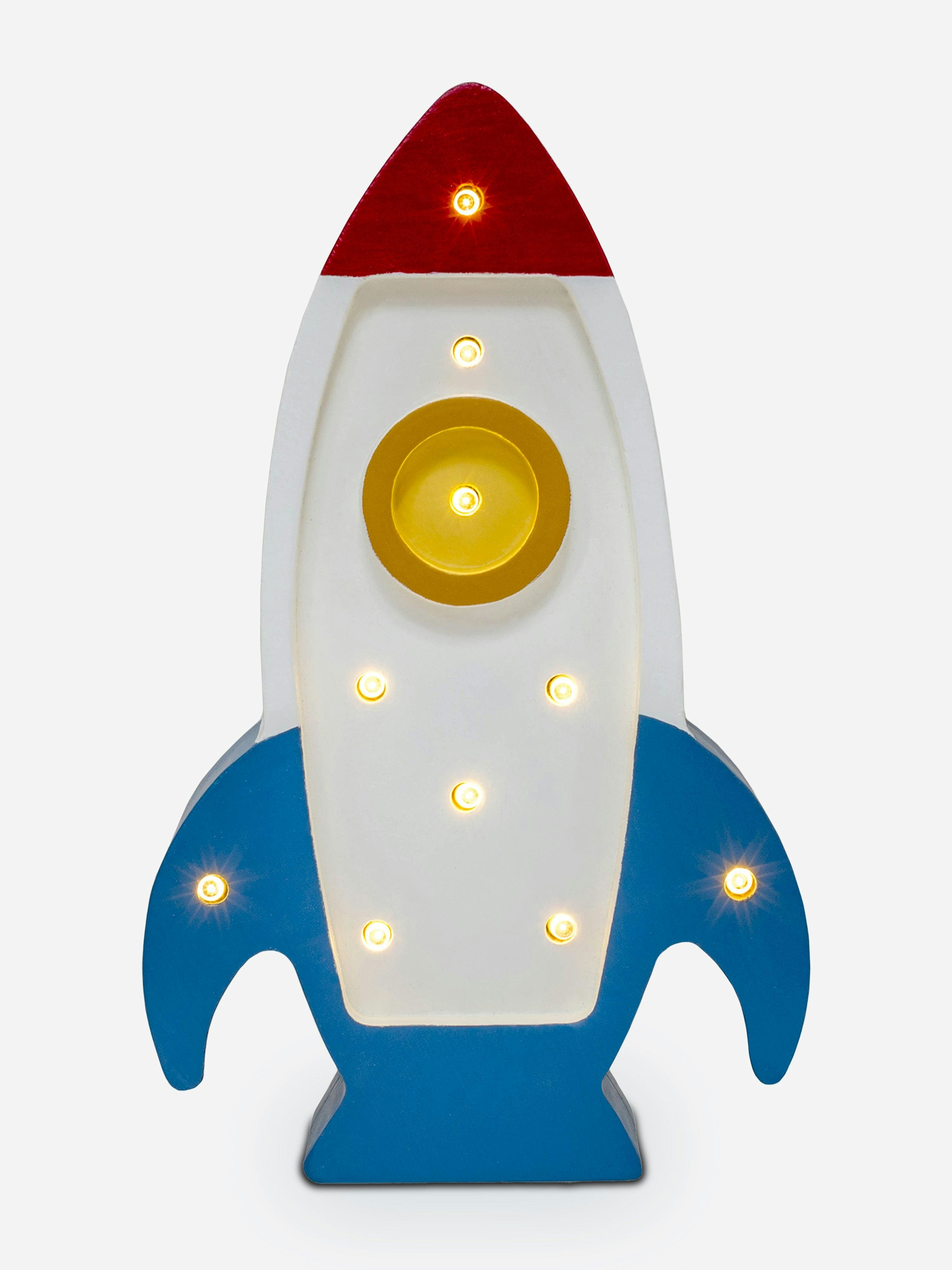 Little Lights White Space Rocket Mini Lamp In (13X22x5.5 Cm) - One Size