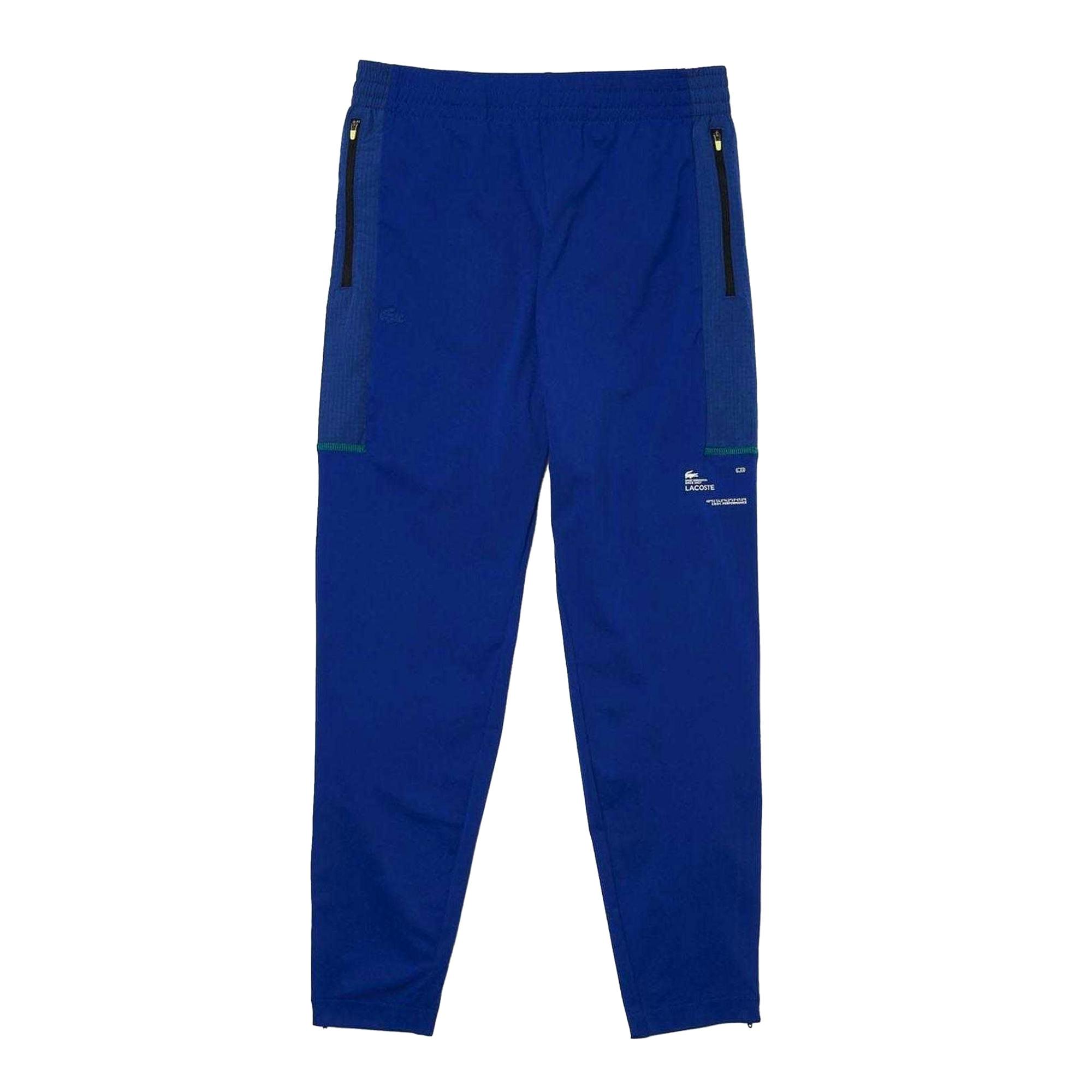 Lacoste Men's Blue Zip Pocket Tapered Tracksuit Bottoms - Xxl - 100% Mixed