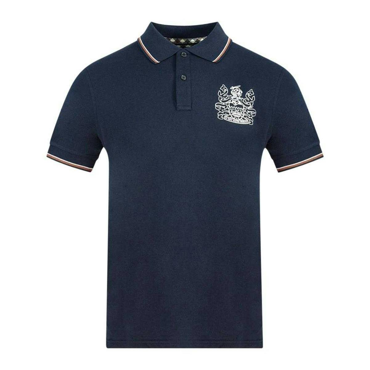 Aquascutum Unisex Adult Aldis Crest Polo Shirt - Navy - S - Navy
