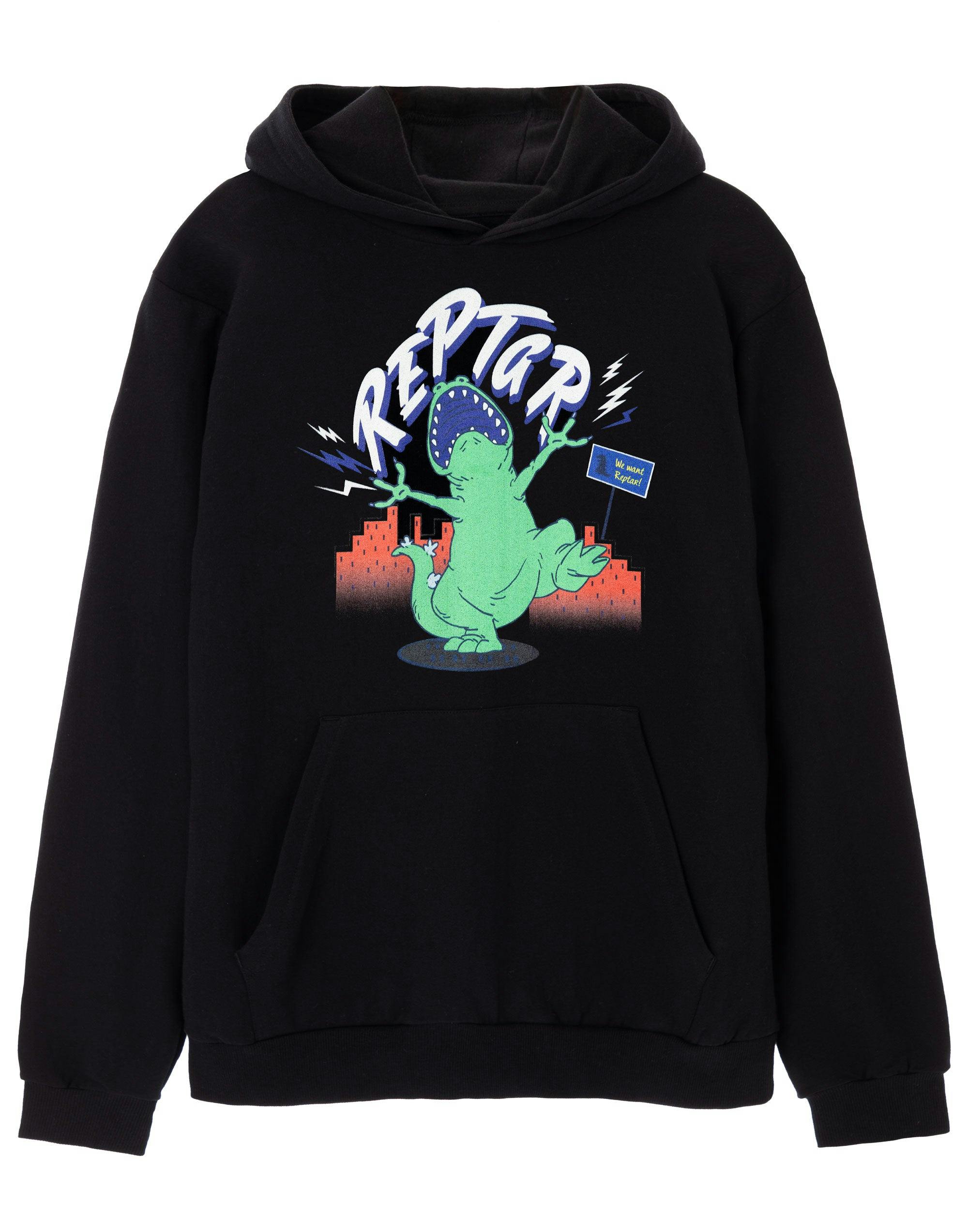 Vanilla Underground Unisex Black Rugrats Reptar Roar Hoodie - Small