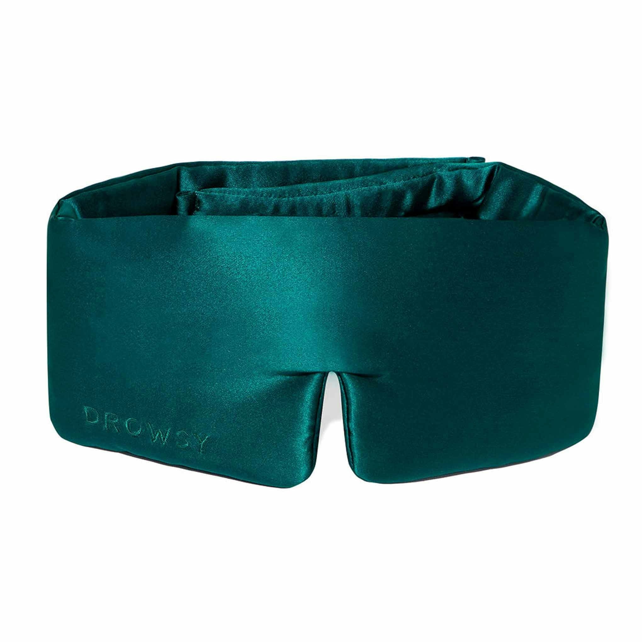 Drowsy Sleep Co Green Silk Sleep Mask - Sapphire