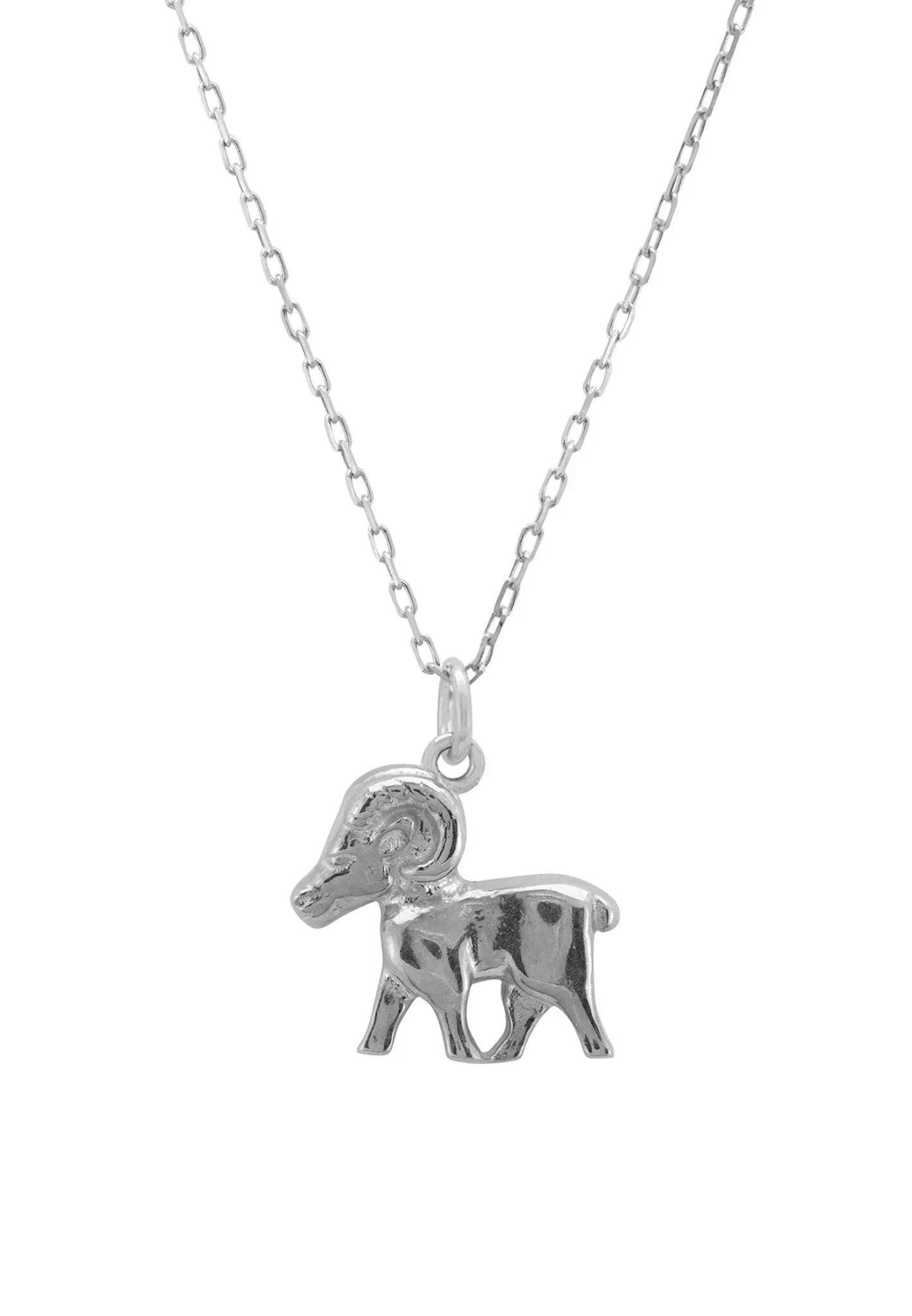 Latelita Silver Zodiac Star Sign Necklace Aries