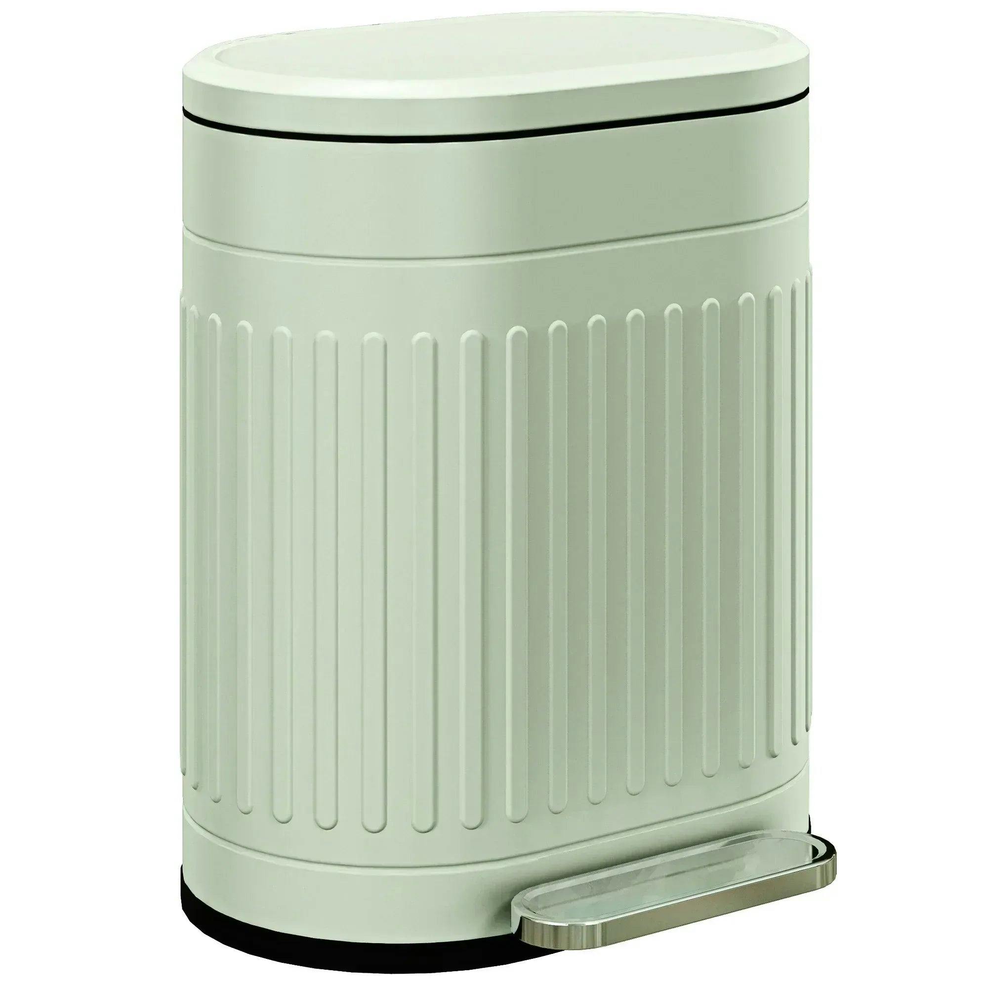 B&Q -  20L Pedal BinMetal Kitchen Bin With Soft-Close LidLight Green - Image 8