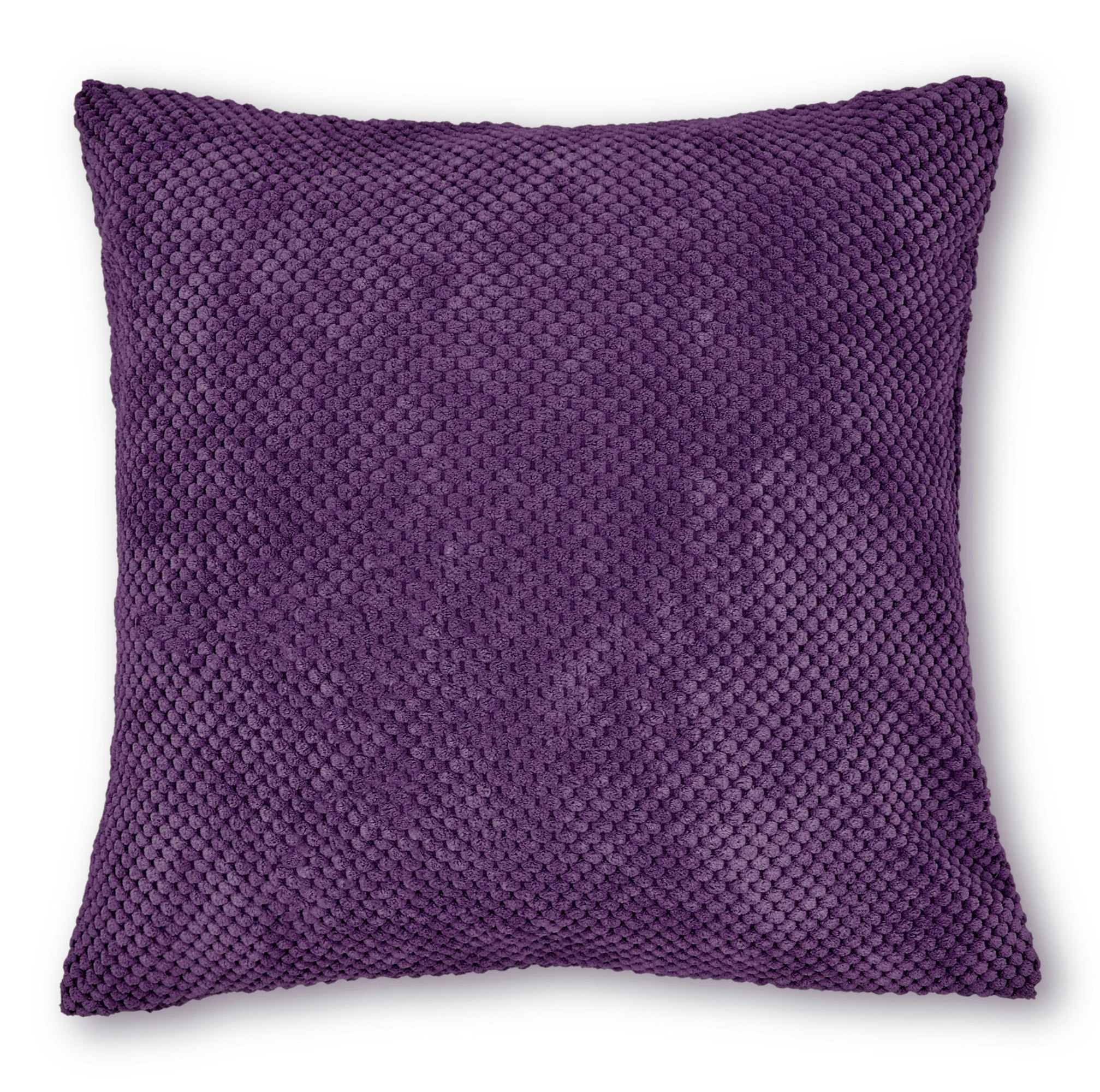 Rackhams Plain Soft Velour Cushion - 43Cm X 43Cm - Plum